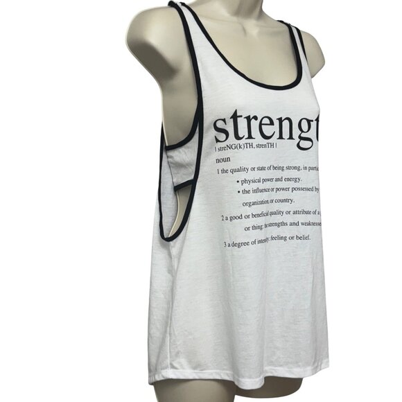 Energie Active Juniors' "Strength" Layered-Look Tank Top. Off White, M - Picture 4 of 11
